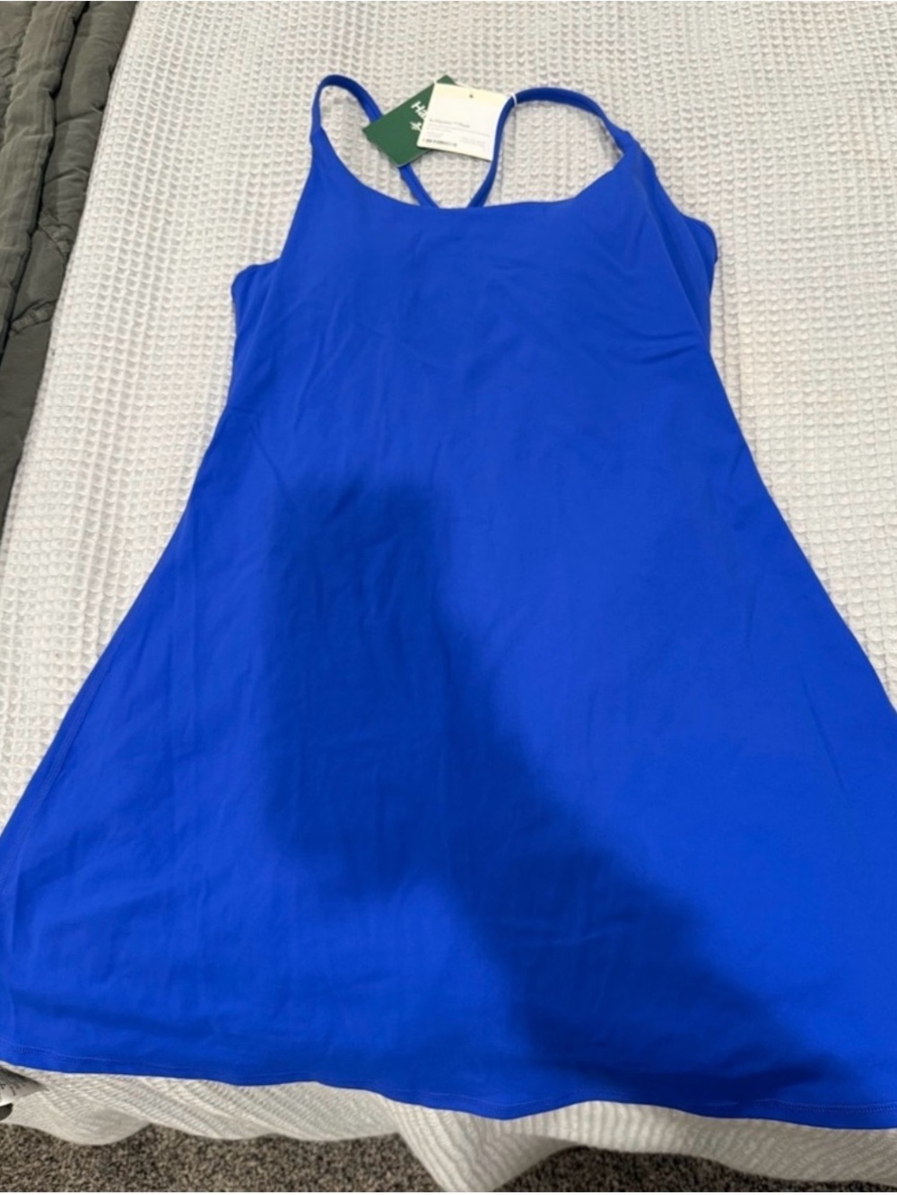 Halara Royal Blue Racerback Dress with built in shorts